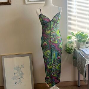 Multicolor mesh dress 👗